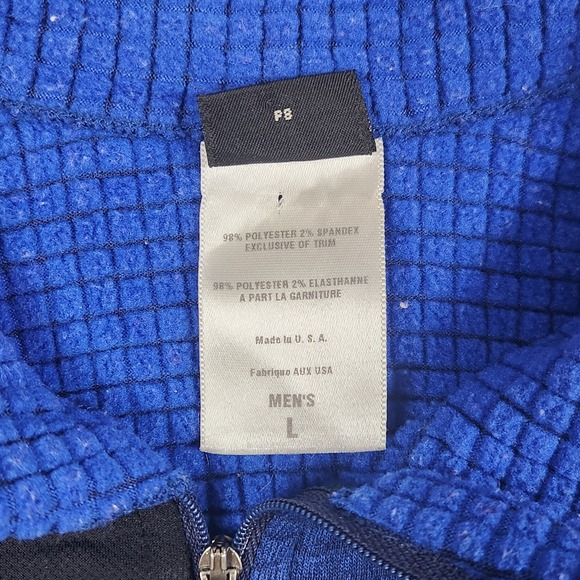 Vintage Patagonia R1 Flash Pullover Mens Large Blue Black 1/2 Zip Hiking USA - Picture 7 of 12